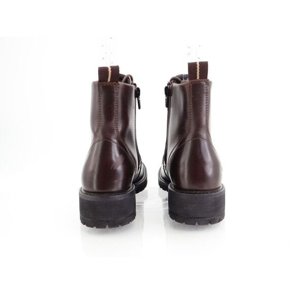 Ecco Elaina Street Combat Ankle Boot Women Size 6 / 6.5 Brown Leather Lace UP - Picture 3 of 13